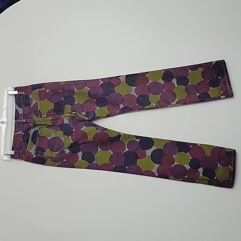 Vintage Deadstock Jane Doe Jeans Graphic Polka Dot Straight Jeans 29 Waist - Picture 5 of 9